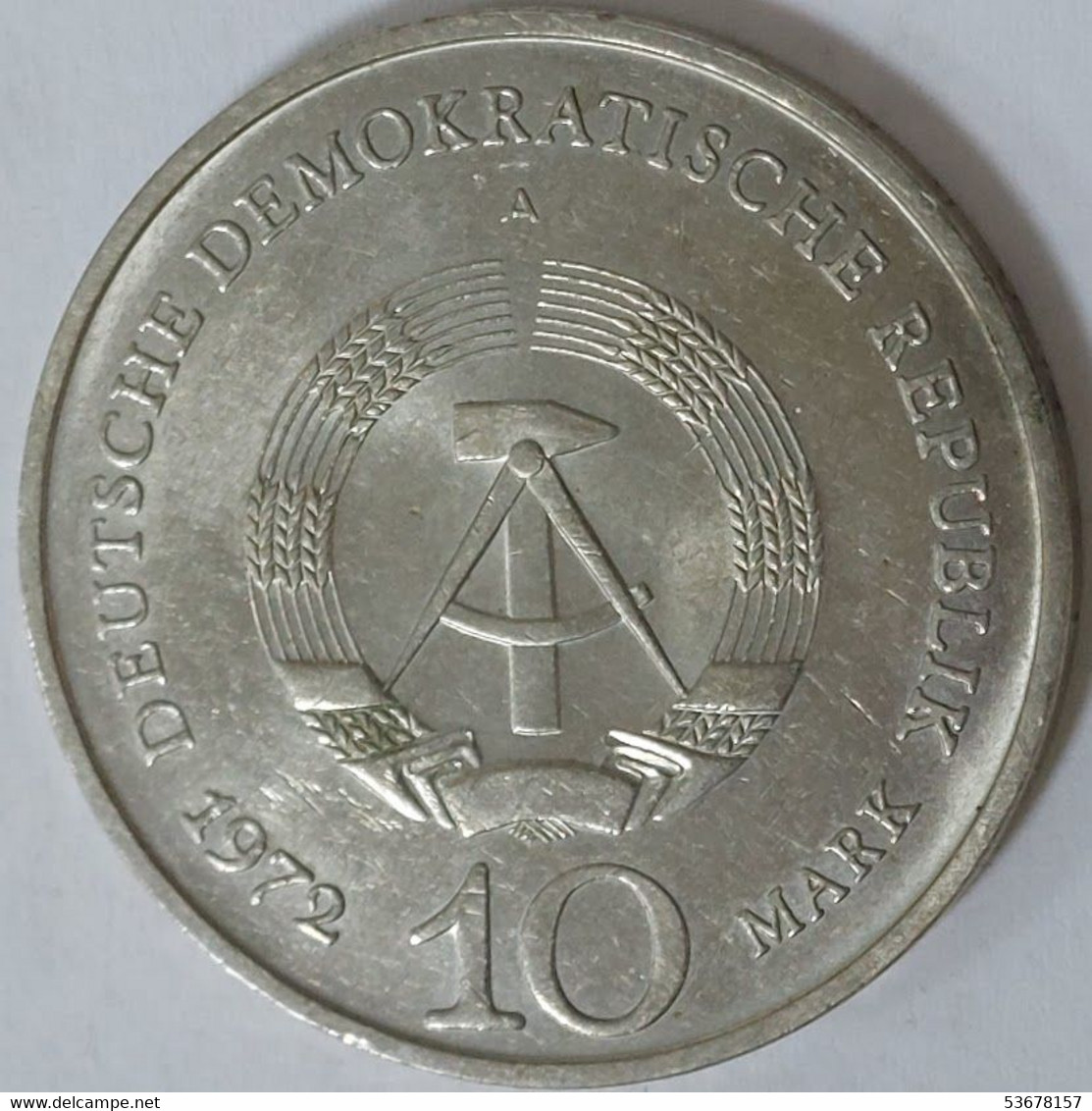 Germany - GDR - 10 Mark, 1972, Buchenwald Memorial Near Weimar, KM# 38 - Colecciones