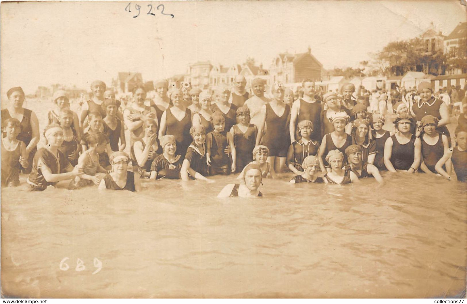 80-LE-CROTOY- CARTE-PHOTO- BAIGNADE A LA PLAGE - Le Crotoy