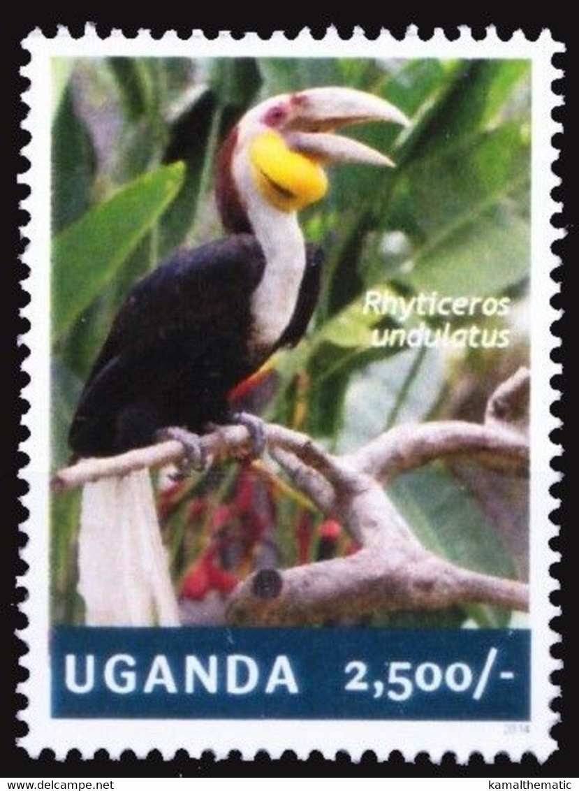 Uganda 2014 MNH, Wreathed Hornbill, Birds, Hornbills - Cuckoos & Turacos