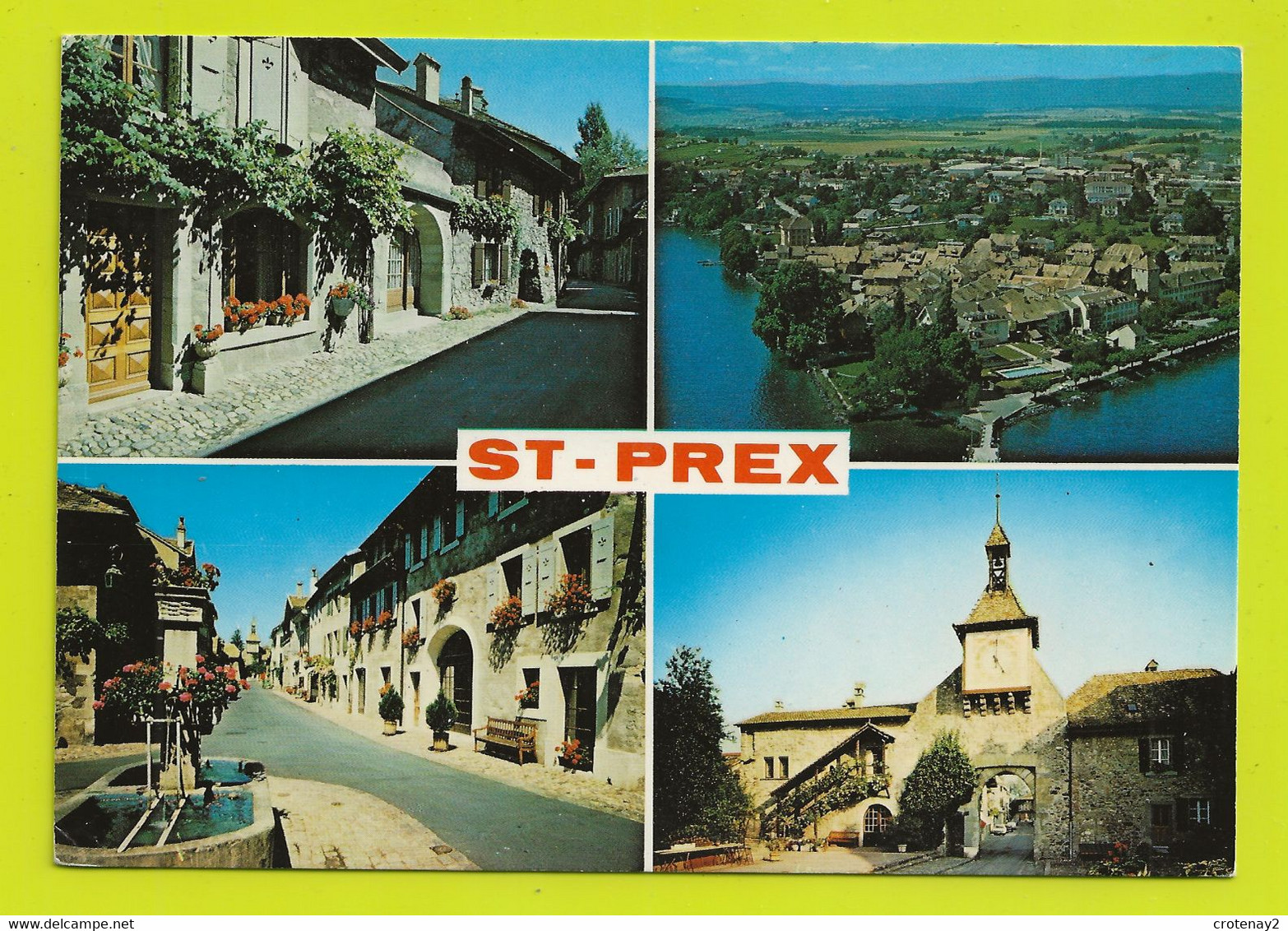 Suisse Vaud Saint ST PREX En 4 Vues VOIR DOS Timbre - Saint-Prex