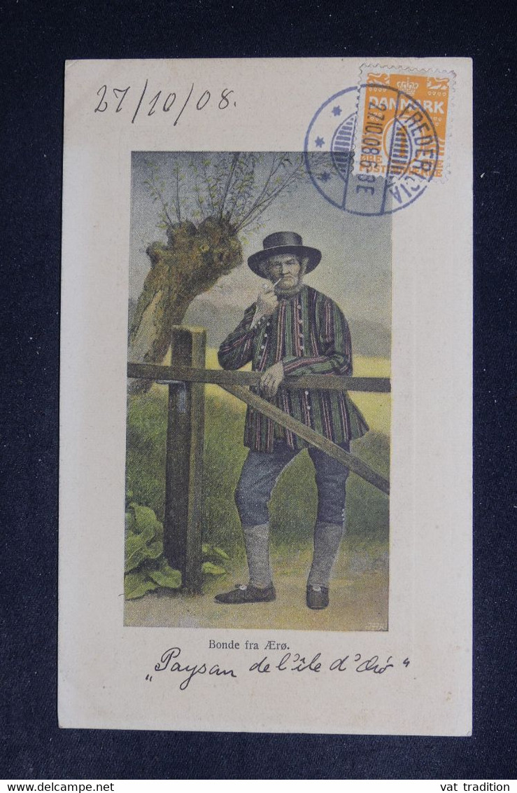 DANEMARK - Affranchissement De Fredericia Sur Carte Postale Pour La France En 1908 - L 122657 - Covers & Documents