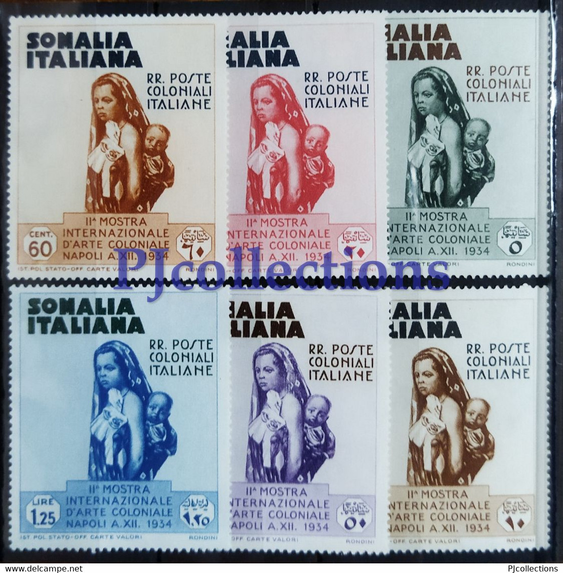 N475- SOMALIA ITALIANA - MOSTRA ARTE COLONIALE - COLONIAL ART EXHIBITION SET COMPLETO FULL SET 6 STAMPS MINT - Somalie