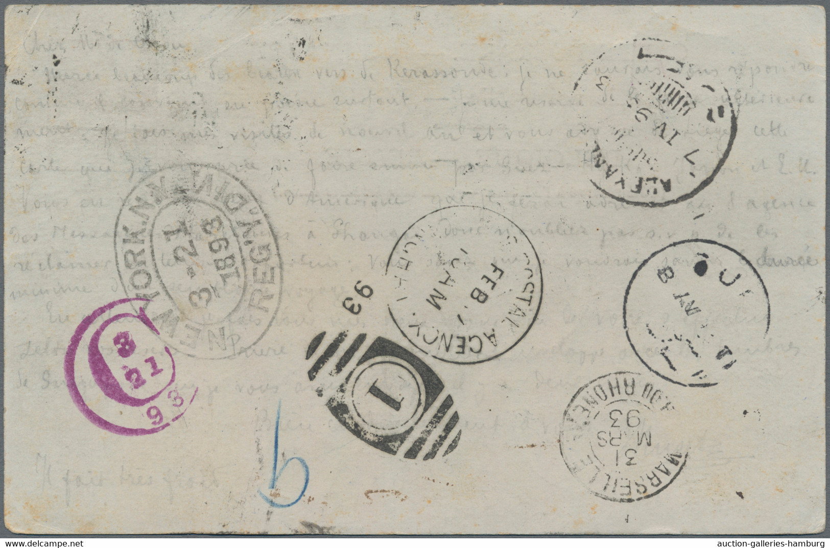 China - Foreign Offices: 1893 Very Spectacular ROUND THE WORLD 10c Belgium Posta - Other & Unclassified