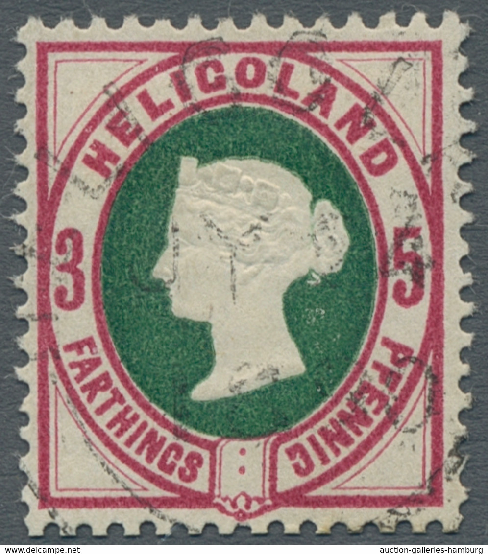 Helgoland - Marken Und Briefe: 1890, Freimarke, 12 Farthings/Pfennig Lebhaftlila - Héligoland