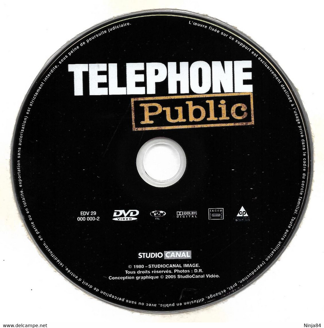 D-V-D Téléphone  "  Téléphone Public  " - DVD Musicales