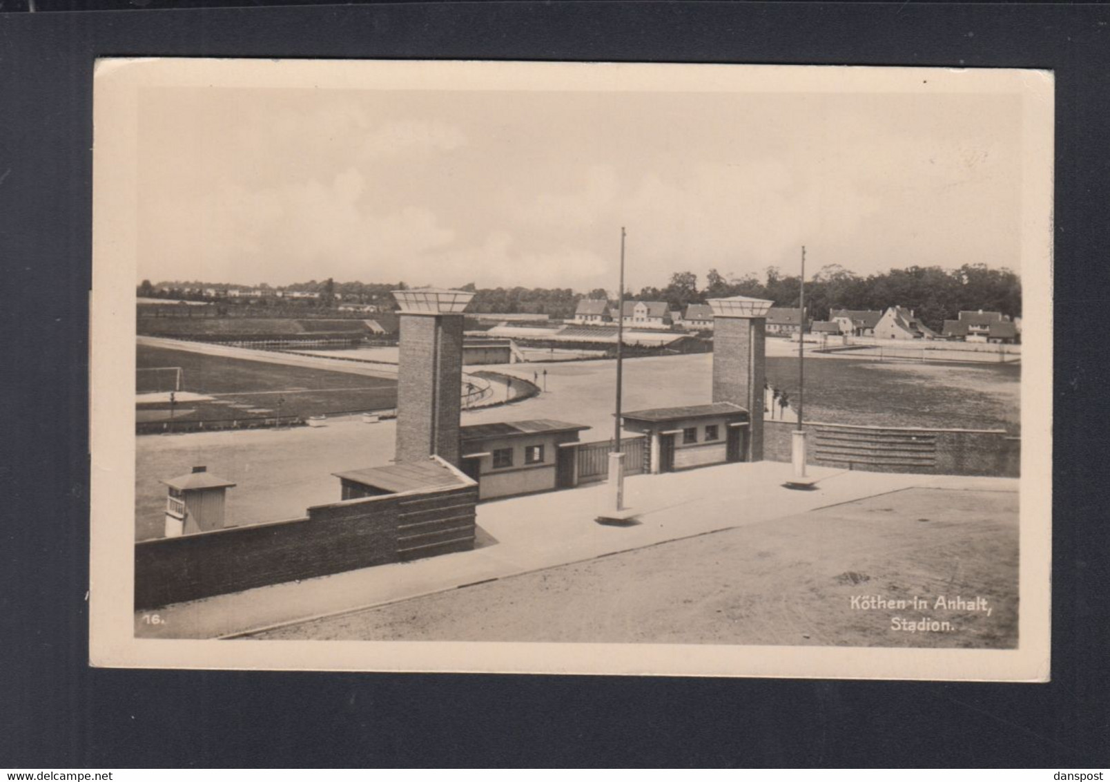 Dt. Reich AK Köthen Stadion - Bitterfeld