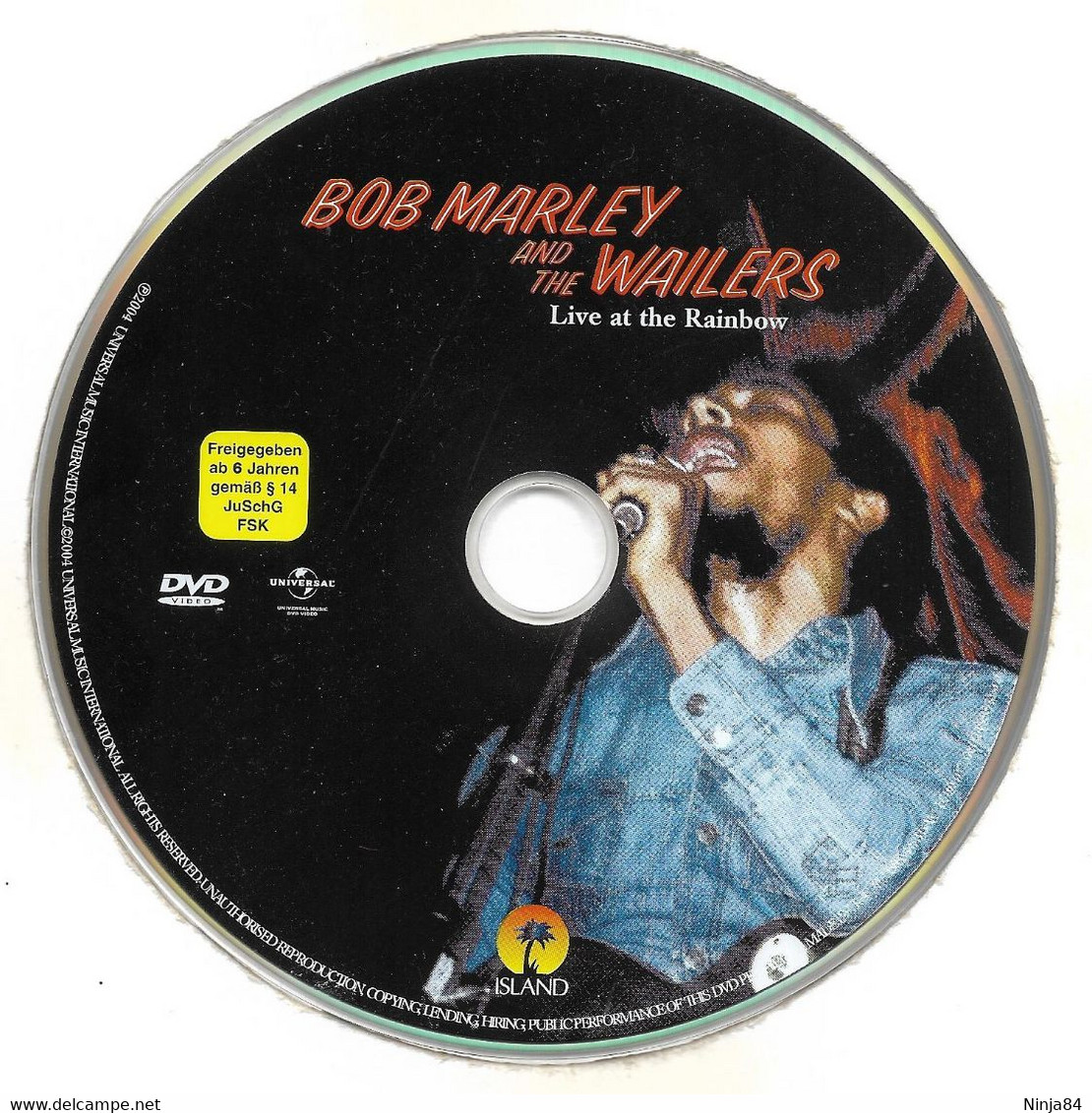 D-V-D Bob Marley & The Wailers  "  Live! At The Rainbow  "  Europe - DVD Musicali