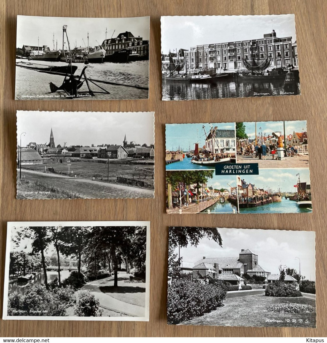 HARLINGEN Set Of 6 Vintage Postcards Netherlands - Harlingen