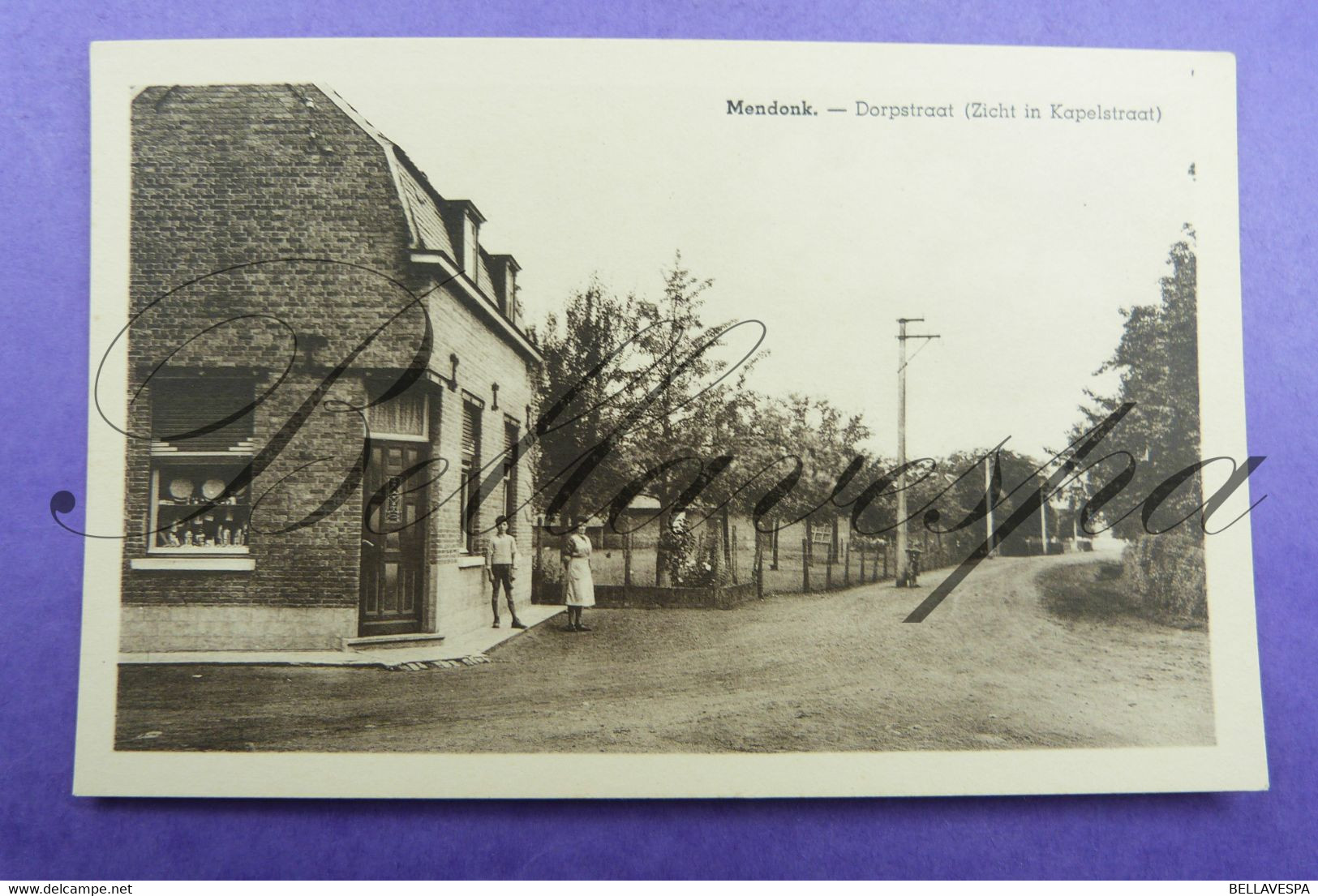 Mendonk. Dorpstraat Zicht Op Kapelstraat Winkel - Gent