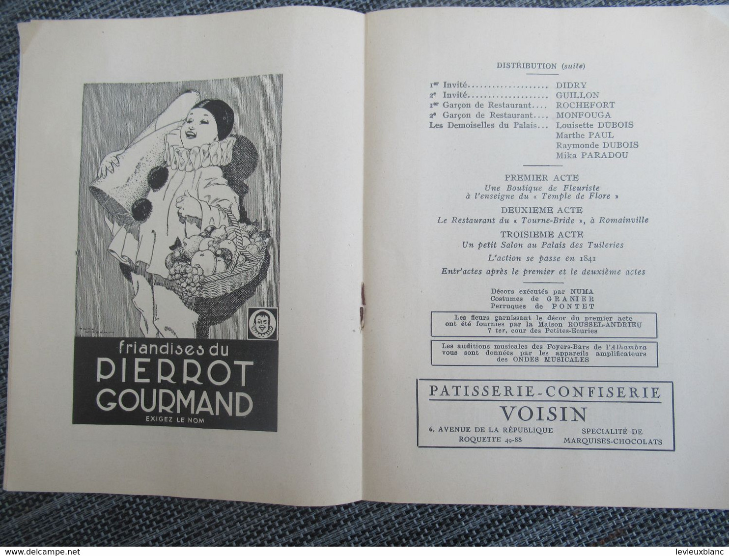 Programme ancien de théâtre/ALHAMBRA/ Véronique / Le Théâtre des Opérettes/Vanloo & Duval/vers 1932              PROG293