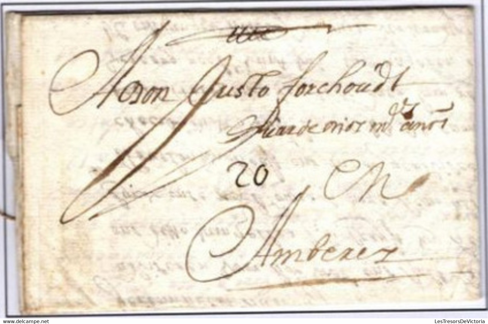 Lettre 1702 From Cadiz To Anvers -  LETTER In SOLS Currency - 20 Sols - 1621-1713 (Pays-Bas Espagnols)