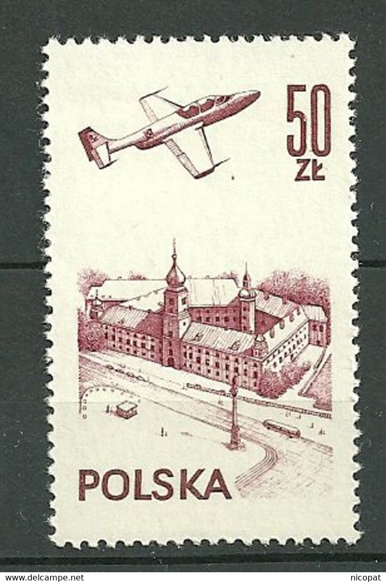 POLAND MNH ** PA 58 Avion "TS-11 Iskra" Et Château De Varsovie Aviation - Neufs