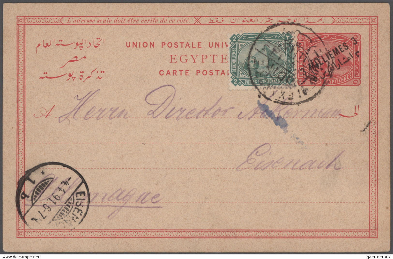 Egypt - postal stationery: 1879-1914, collection of about 100 postal stationery