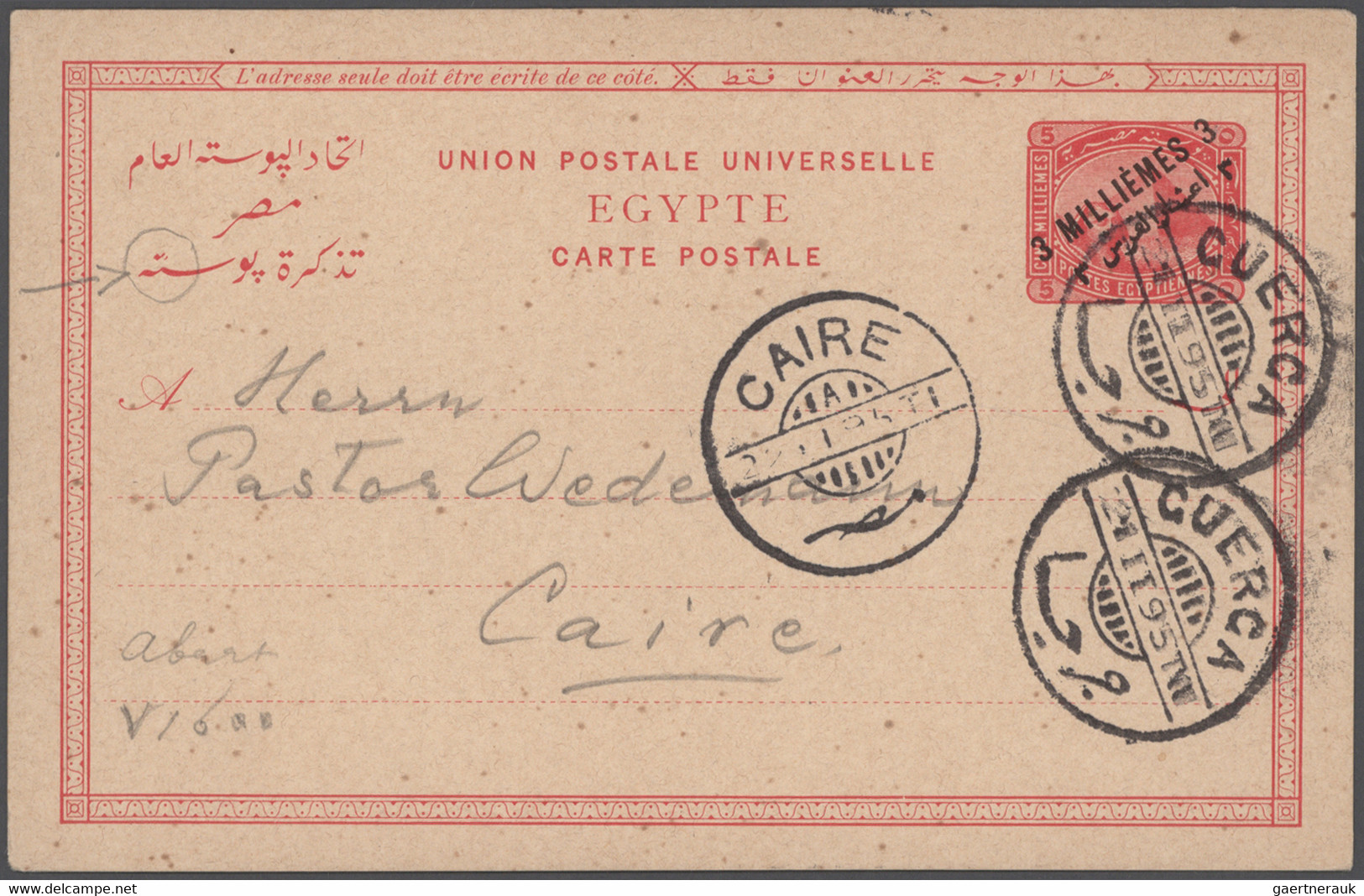 Egypt - postal stationery: 1879-1914, collection of about 100 postal stationery