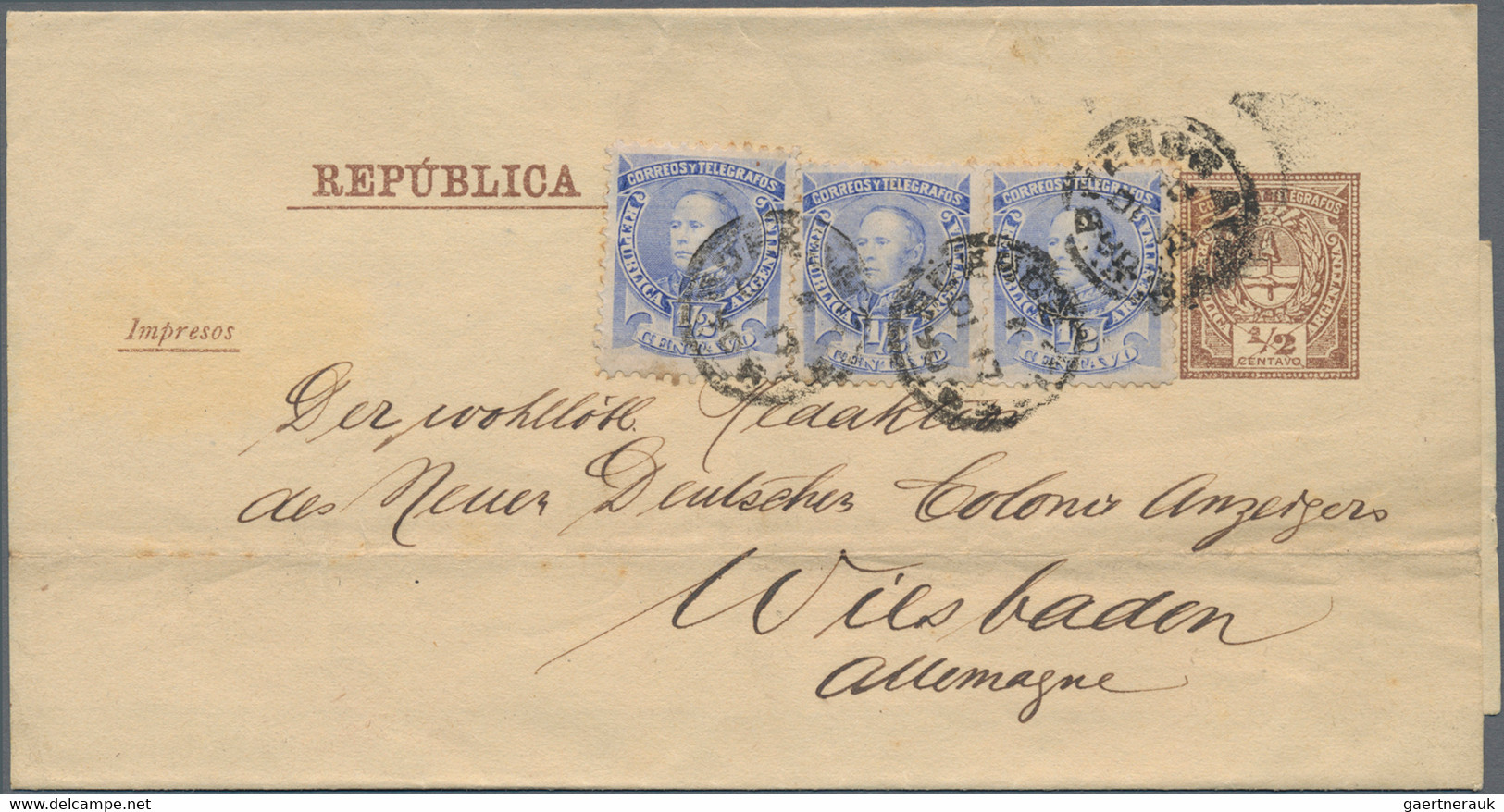 Argentina: 1888/1910, Assortment Of 17 Covers/used Stationeries And One Front Of - Sonstige & Ohne Zuordnung