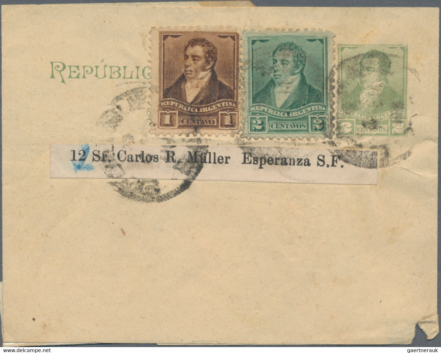 Argentina: 1888/1910, assortment of 17 covers/used stationeries and one front of