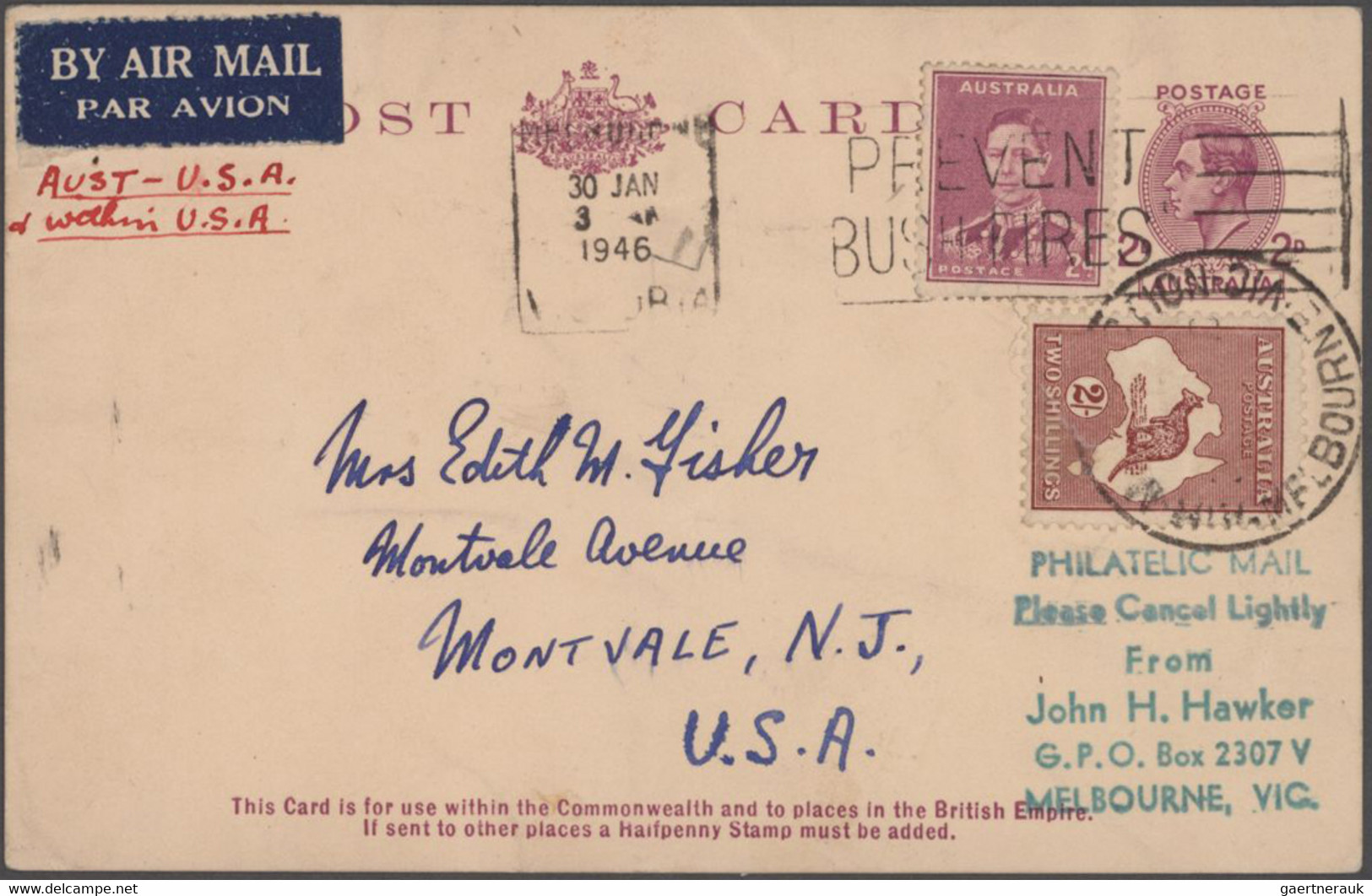 Australia - Postal Stationery: 1943/1953, 2d, 2 ½d And 3d KGVI POSTCARDS (BW P72 - Ganzsachen