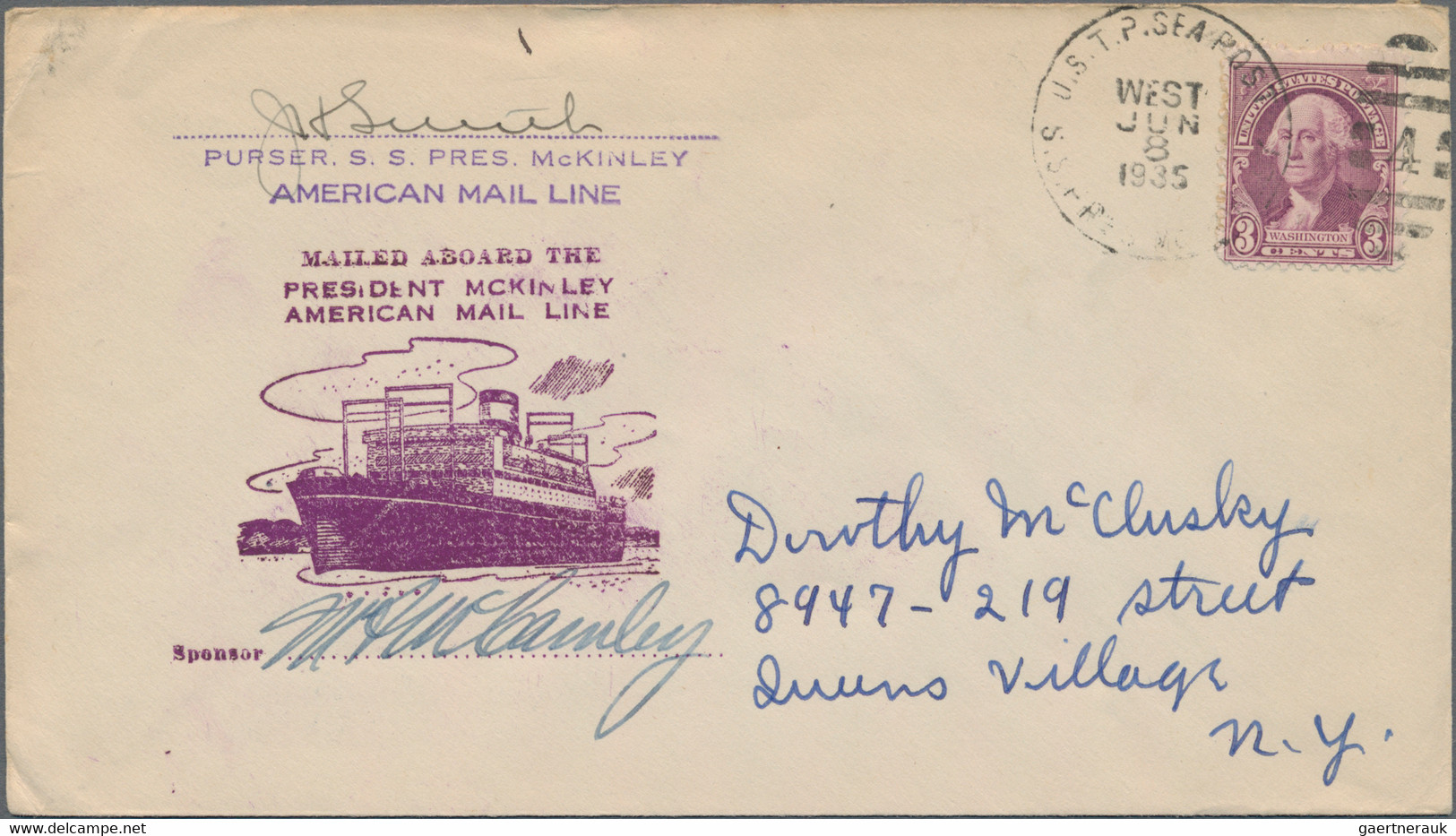 United States: 1890's-1940's "US SEA POST": Specialized Collection Of 84 Covers, - Briefe U. Dokumente