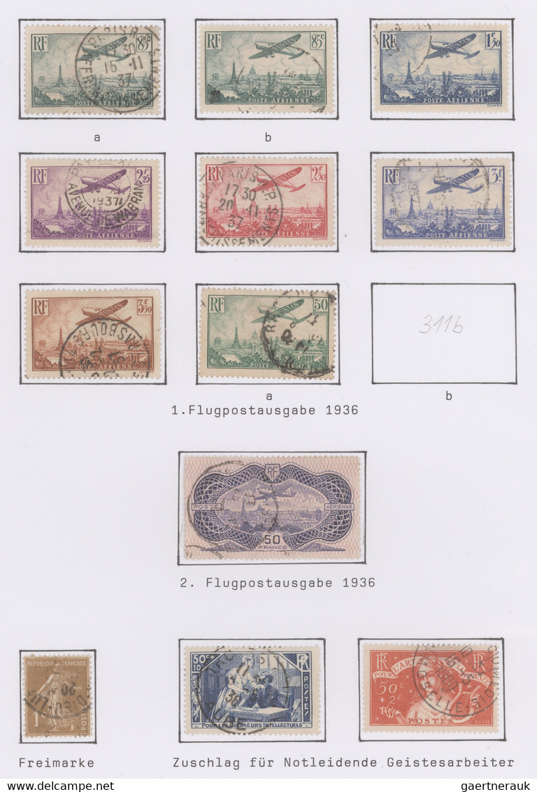 France: 1876/1968, Very Comprehensive And (except Airmail Yv.3-4) Complete Used - Collections