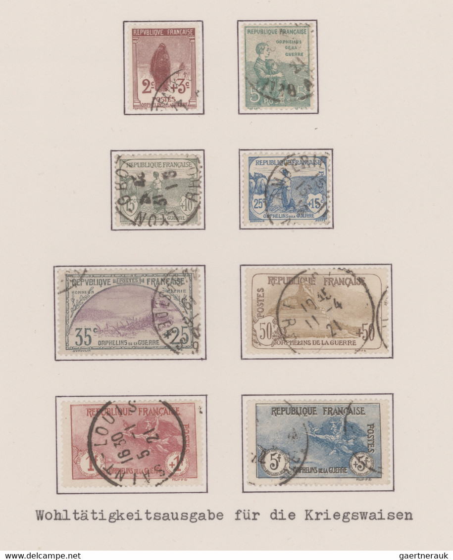 France: 1876/1968, very comprehensive and (except airmail Yv.3-4) complete used