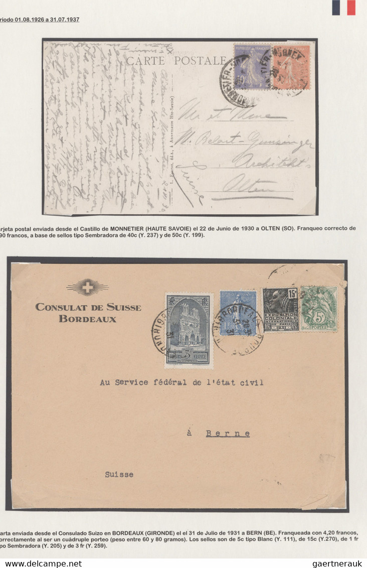 France: 1900/1939, lot of 82 covers and 8 parcel bulletins all sent from France
