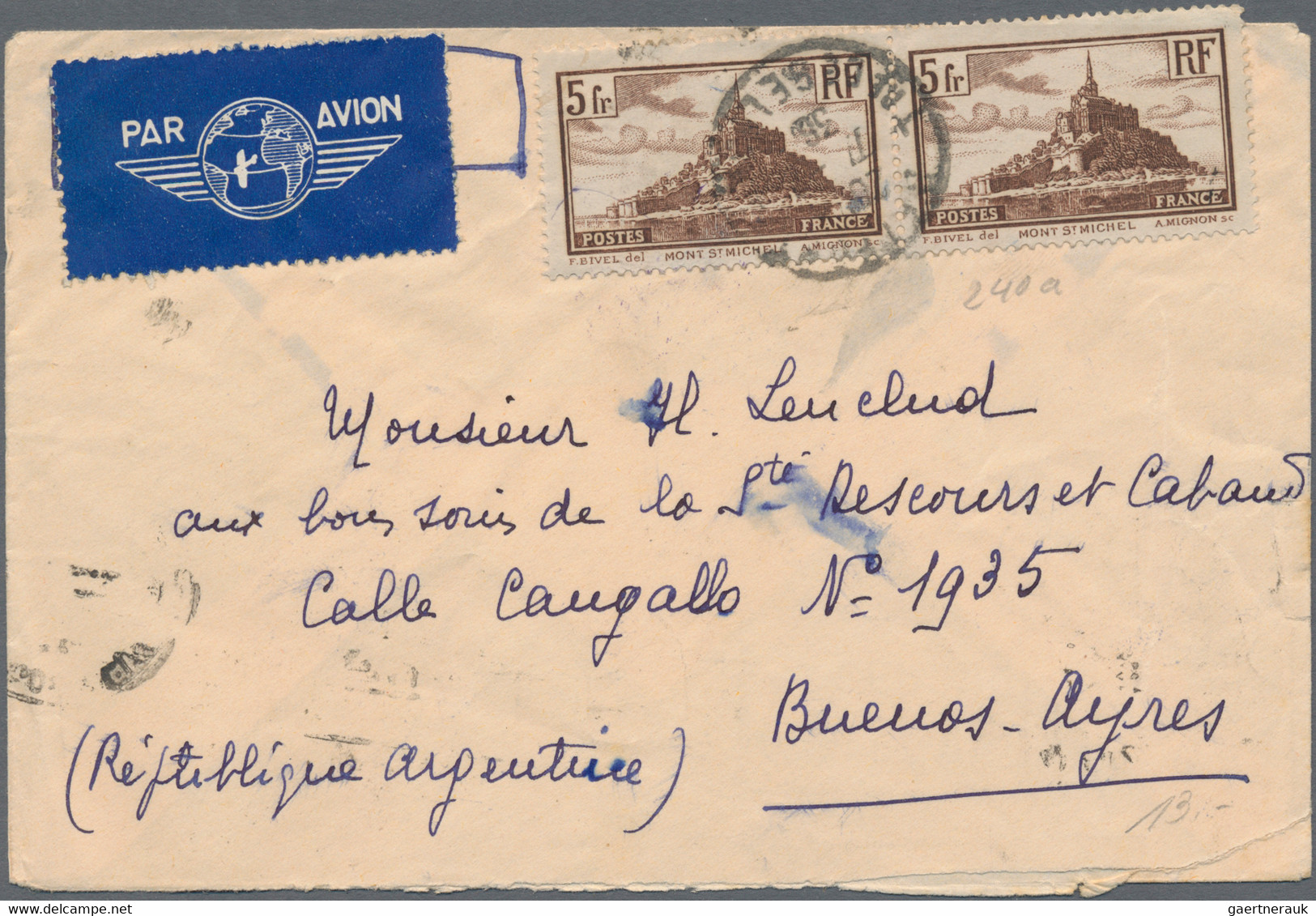 France: 1930's-60's Ca.- FRENCH AIRMAIL: Collection Of About 85 Covers, Postcard - Verzamelingen