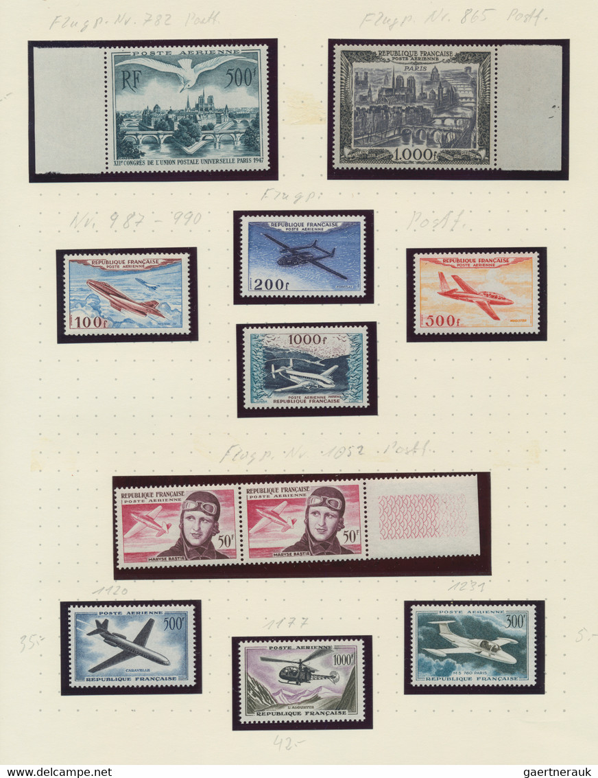 France: 1930's-60's Ca.- FRENCH AIRMAIL: Collection Of About 85 Covers, Postcard - Verzamelingen