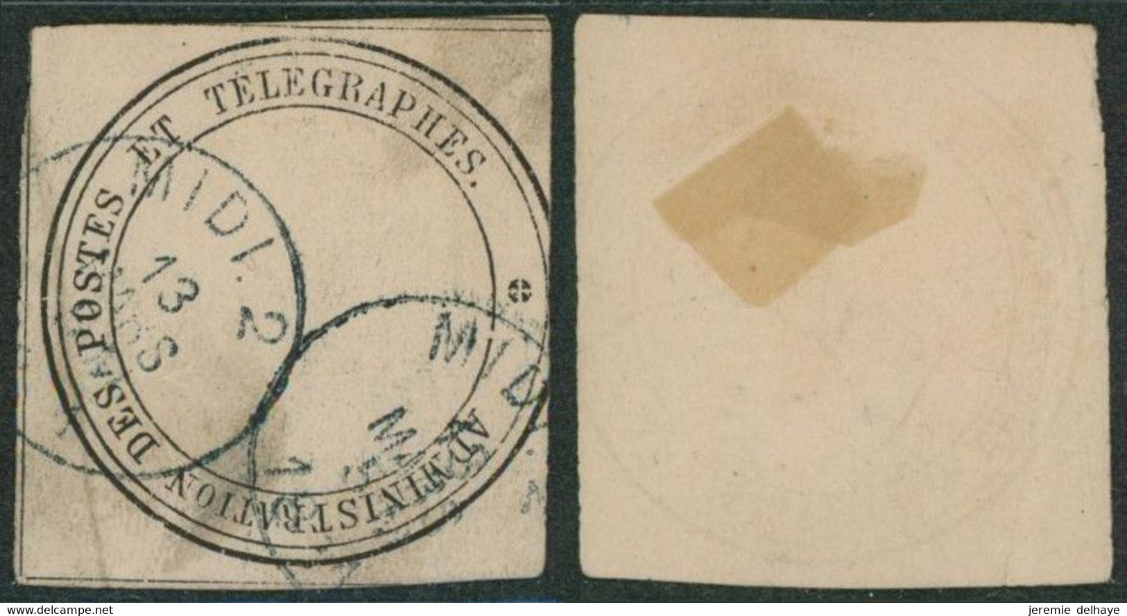 Morceau D'étiquette "Adm. Des Postes & Télégraphes" Obl Ambulant Midi 2 - Correo Rural