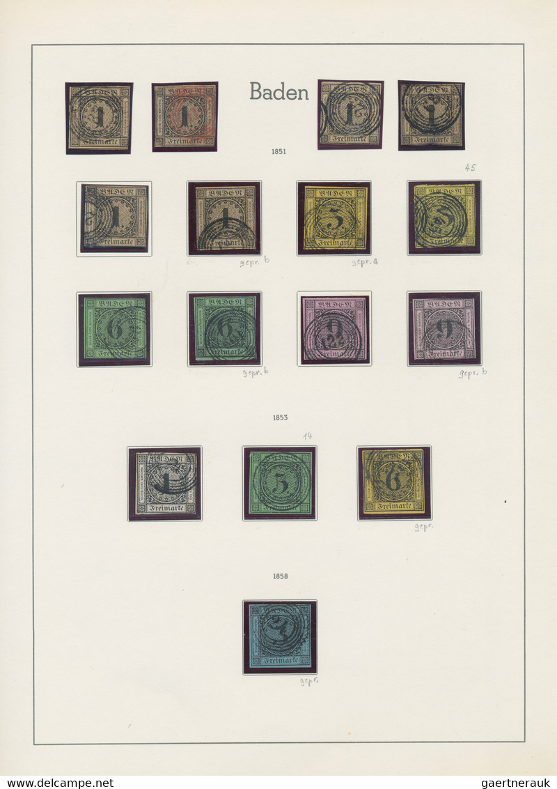 Baden - Marken Und Briefe: 1851/1868, In Den Hauptnummern überkomplette Sammlung - Other & Unclassified