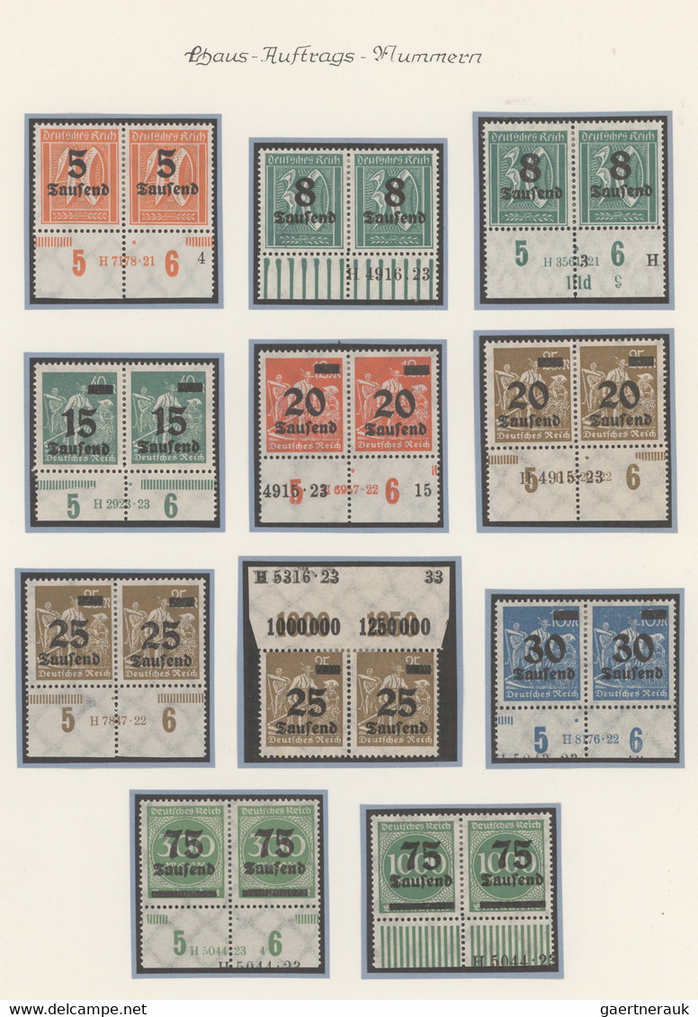 Deutsches Reich - Inflation: 1916/1923, überwiegend Ungebrauchte Sammlung Mit Hu - Collections