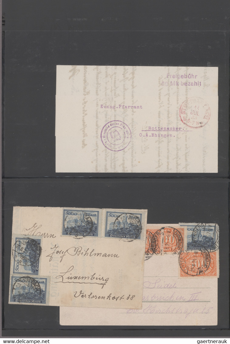 Deutsches Reich - Inflation: 1916/1923, Zwei Große, Dicke Alben Mit Vielen Geprü - Collections