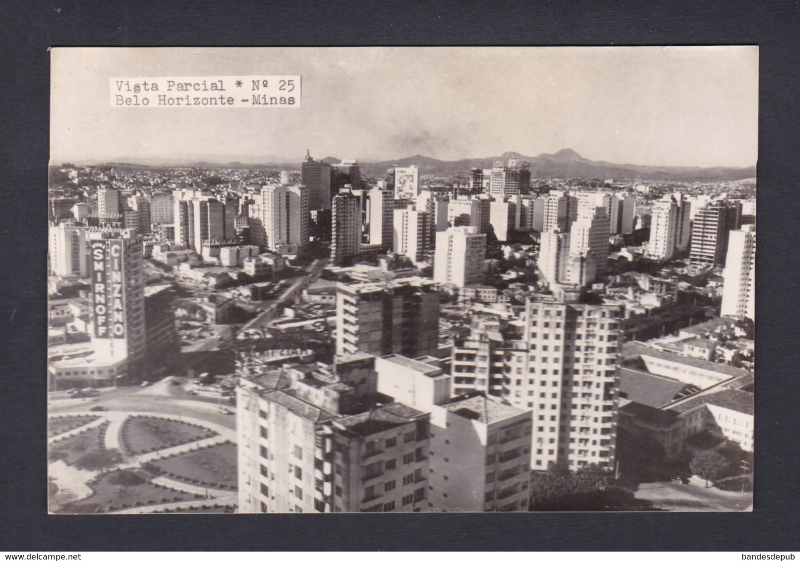 Carte Photo Brasil Belo Horizonte Vista Parcial ( Vue Aerienne Pub Smirnoff Cinzano  51779) - Belo Horizonte