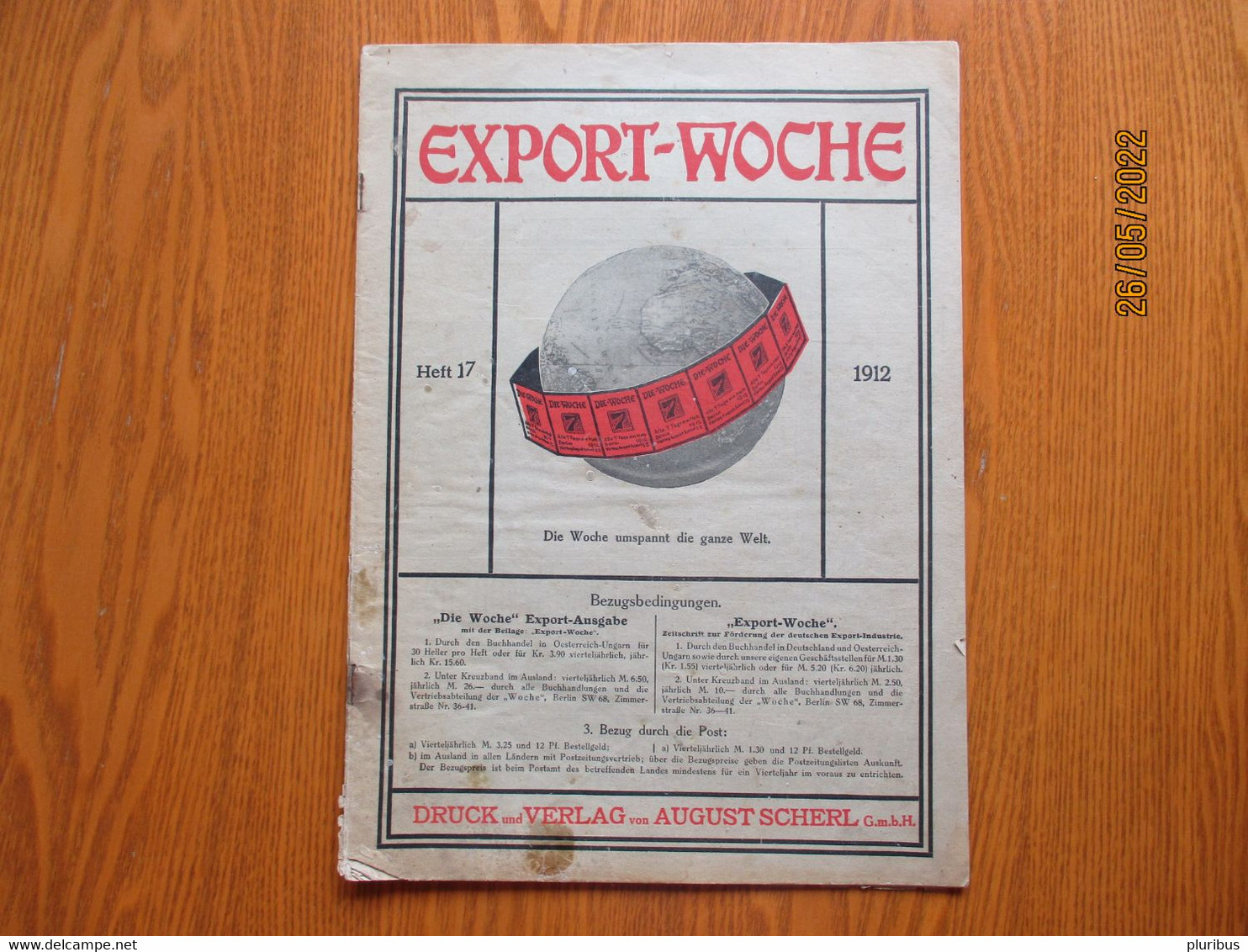 1912 EXPORT WOCHE DRUCK UND VERLAG VON AUGUST SCHERL GMBH , O - Technik