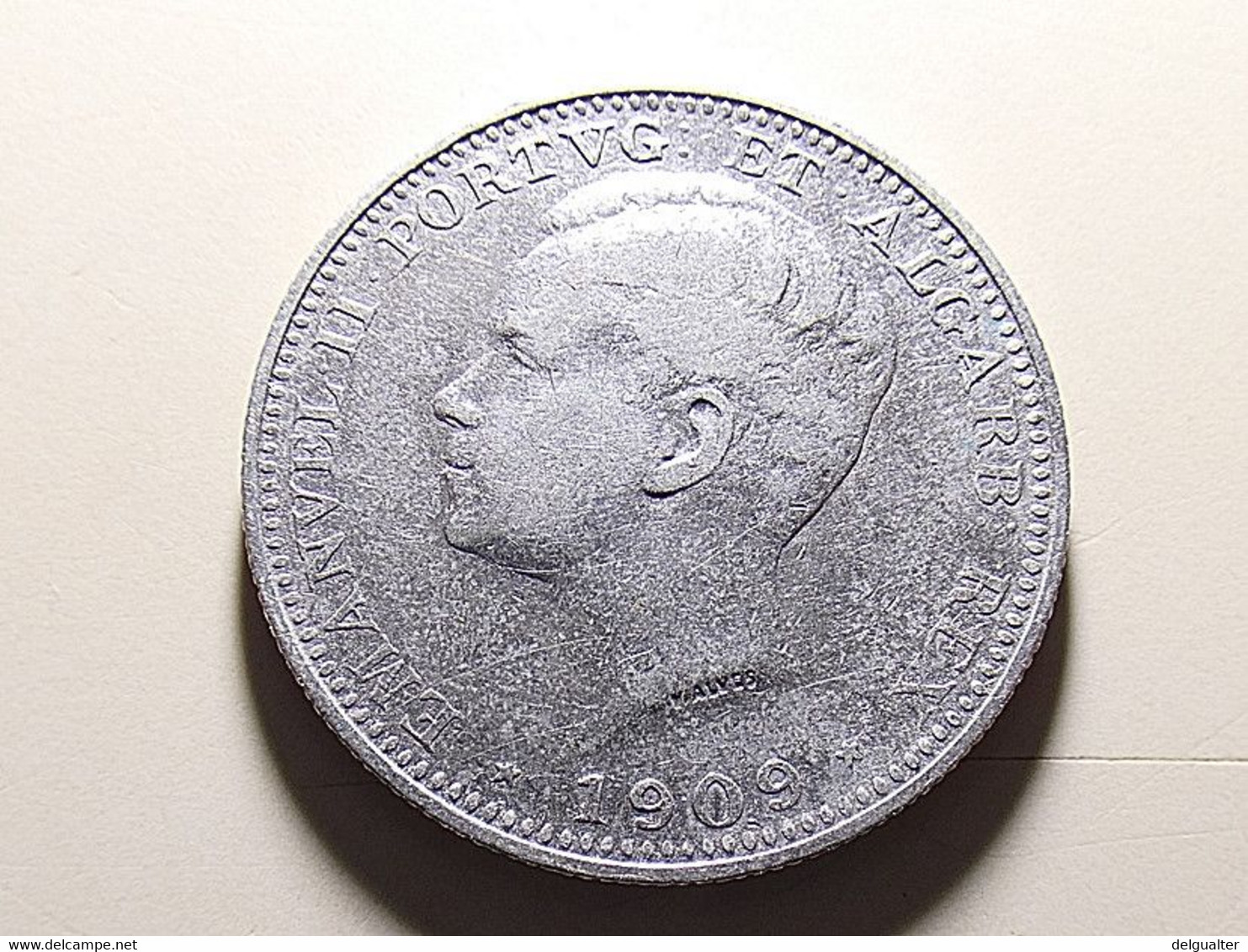 Portugal 200 Reis 1909 Silver - Portugal