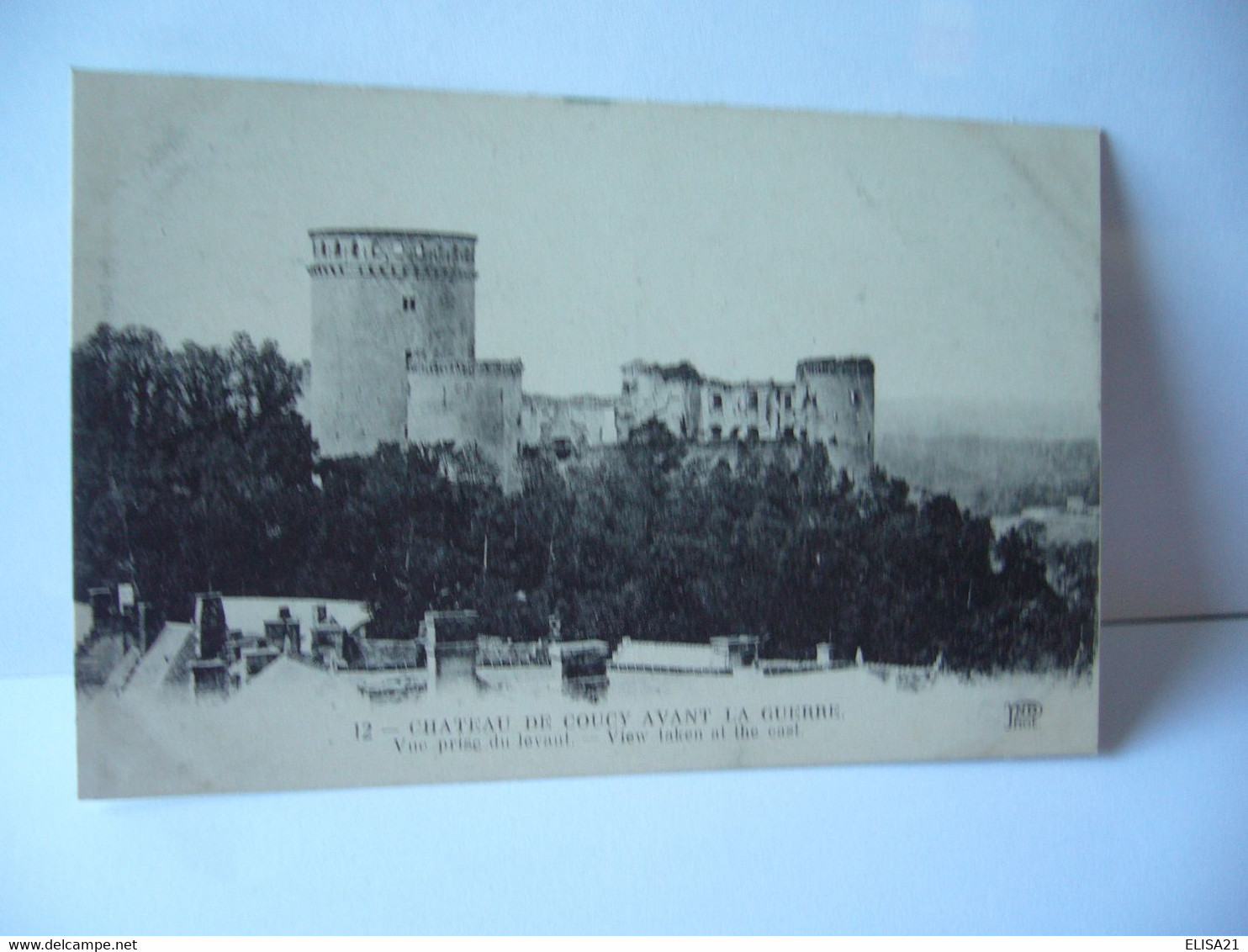 COUCY LE CHATEAU 02 AISNE AVANT LA GUERRE VUE PRISE DU LEVANT CPA - Autres & Non Classés