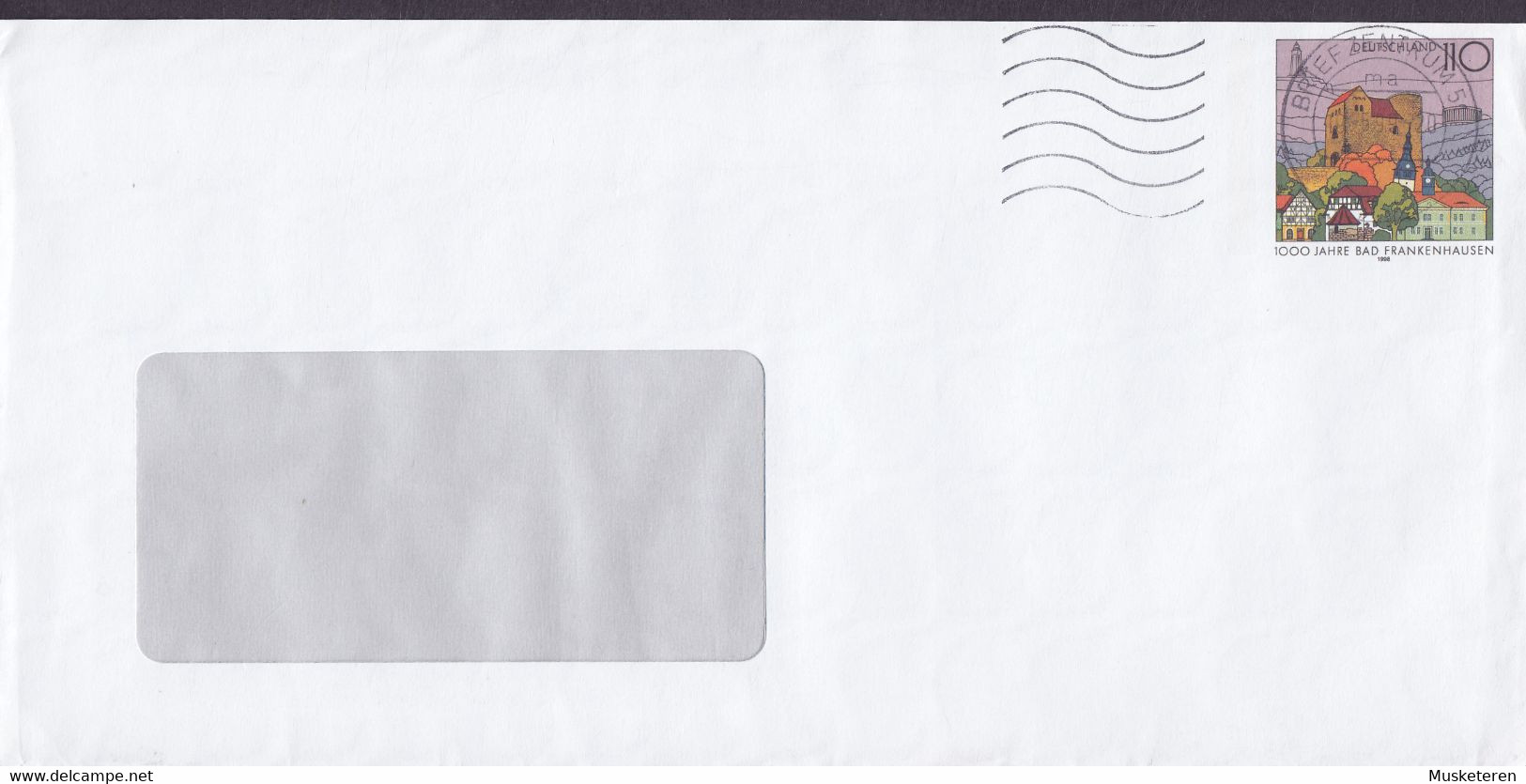 Deutschland Postal Stationery Ganzsache Entier PRIVATE Print 1000 Jahre Bad Frankenhausen BRIEFZENTRUM 1998 Cover Brief - Sobres Privados - Usados