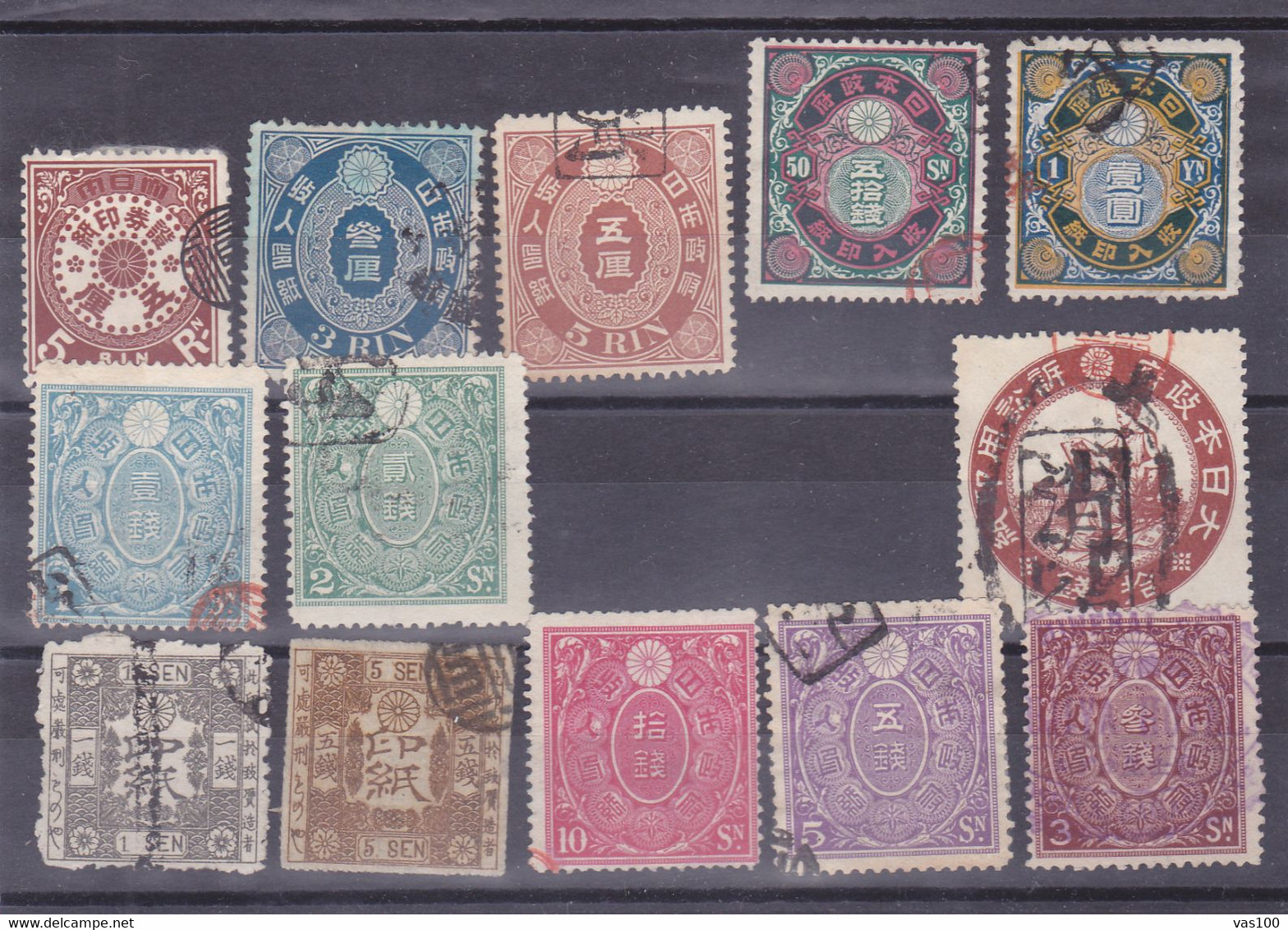 JAPAN OLDEST REVENUE, TELEGRAPH STAMPS 1870s-1900s,see Scan - Collezioni & Lotti