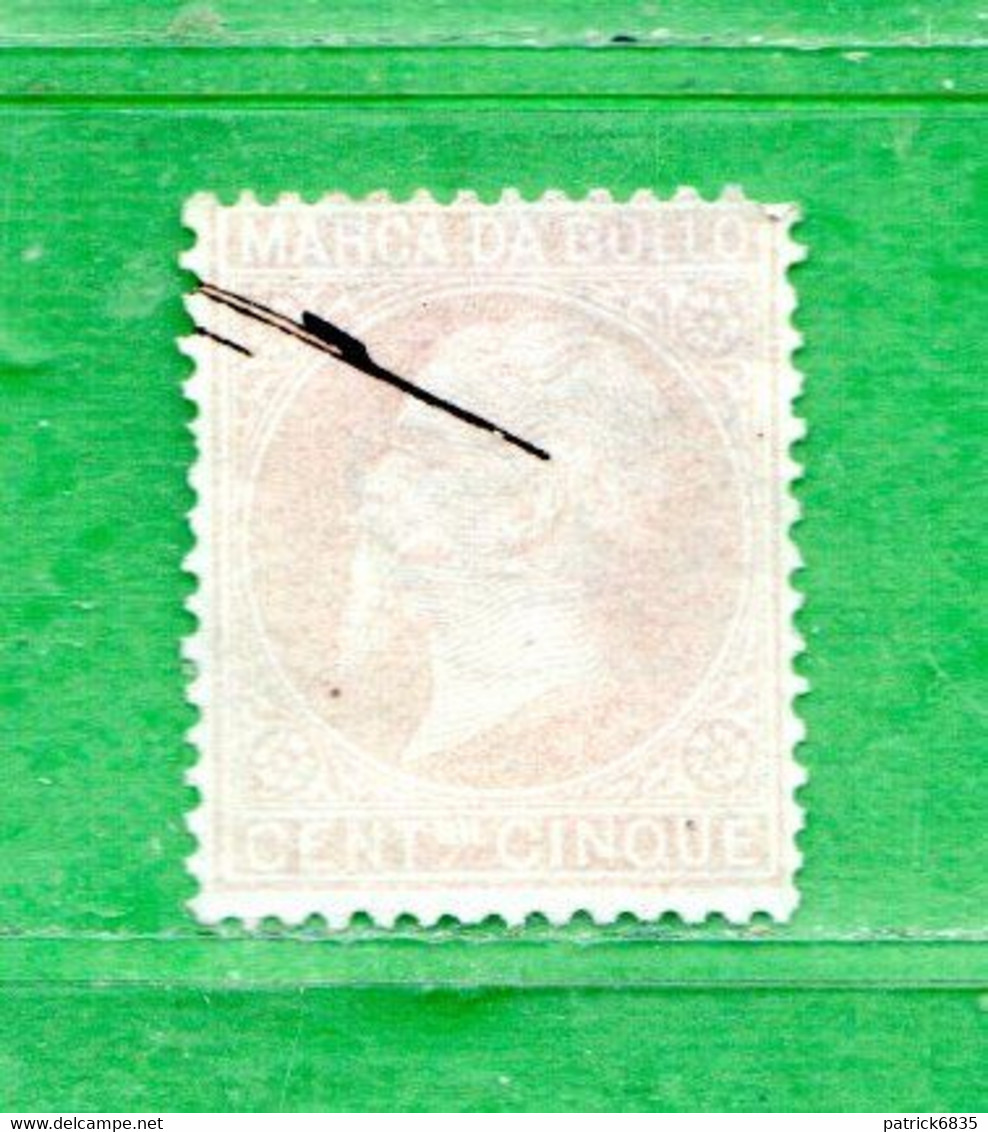 Marca Da Bollo A Tassa Fissa°- 1872 - C.5 , Cat.Unif . N°24. Fil. Corona. D. 14 - Revenue Stamps