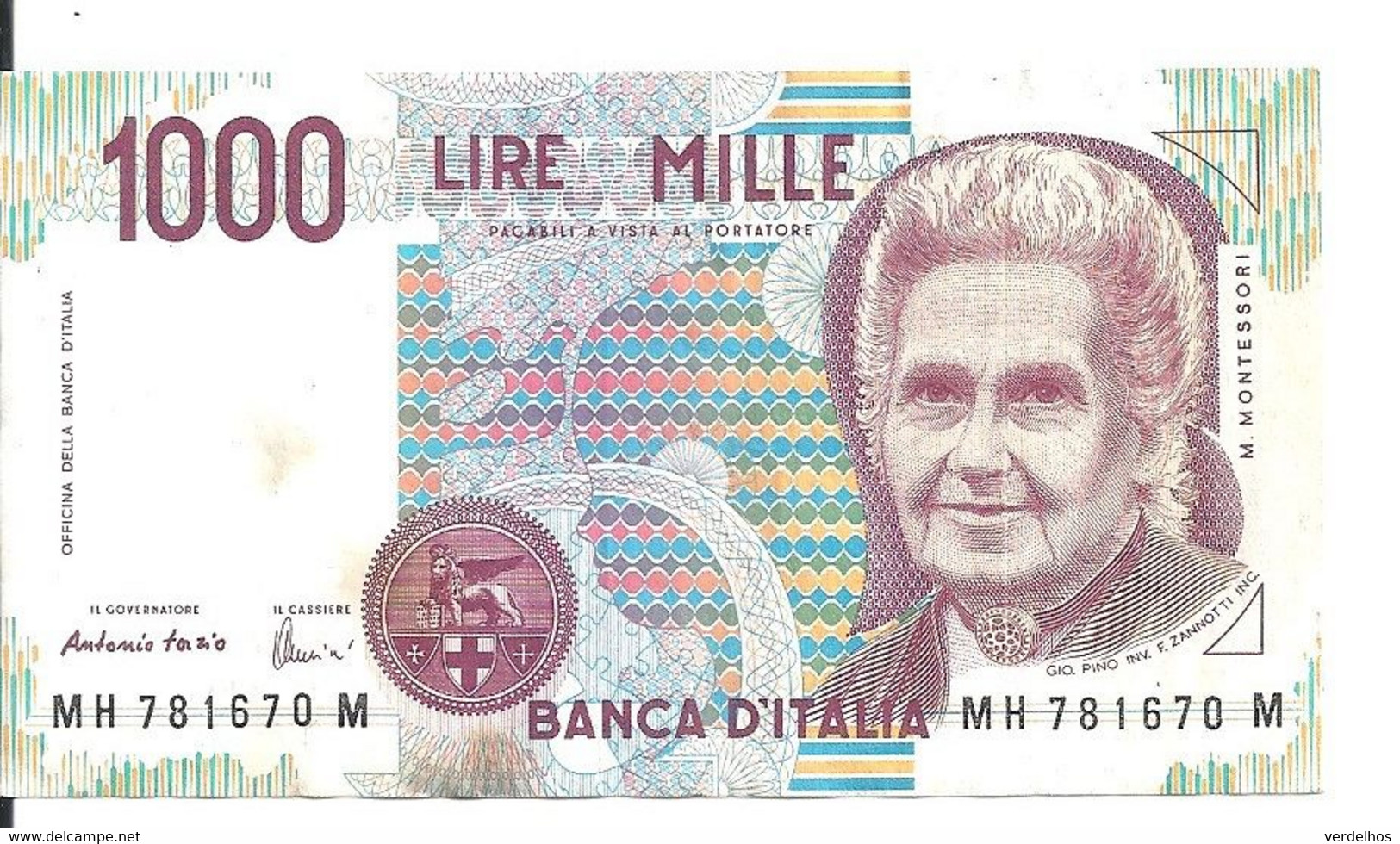 ITALIE 1000 LIRE 1990 VF P 114 C - 1000 Lire