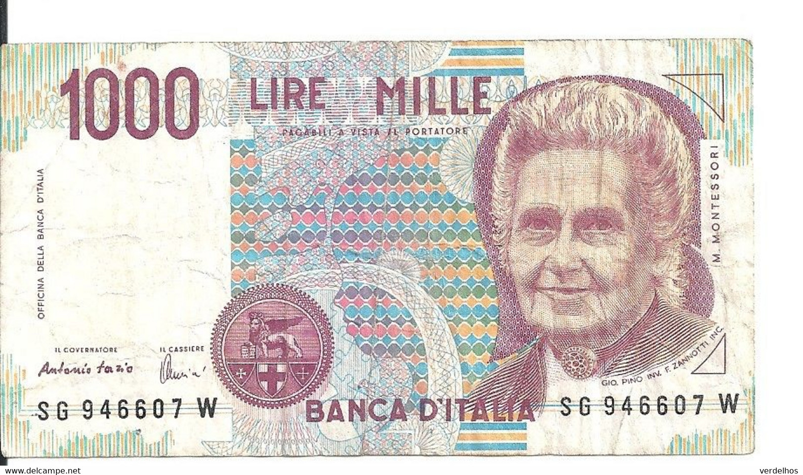 ITALIE 1000 LIRE 1990 VF P 114 c