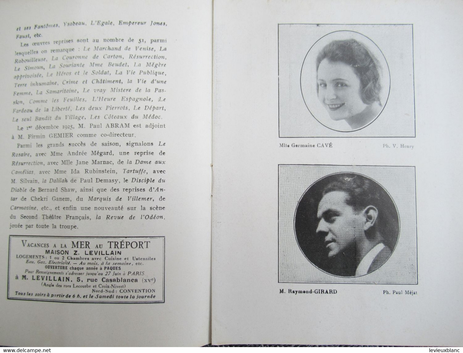 Programme Ancien De Théâtre/Odéon/Un Client Sérieux/La Marche Indienne/Courteline/Franc-Nohain/ 1927    PROG296 - Programmes