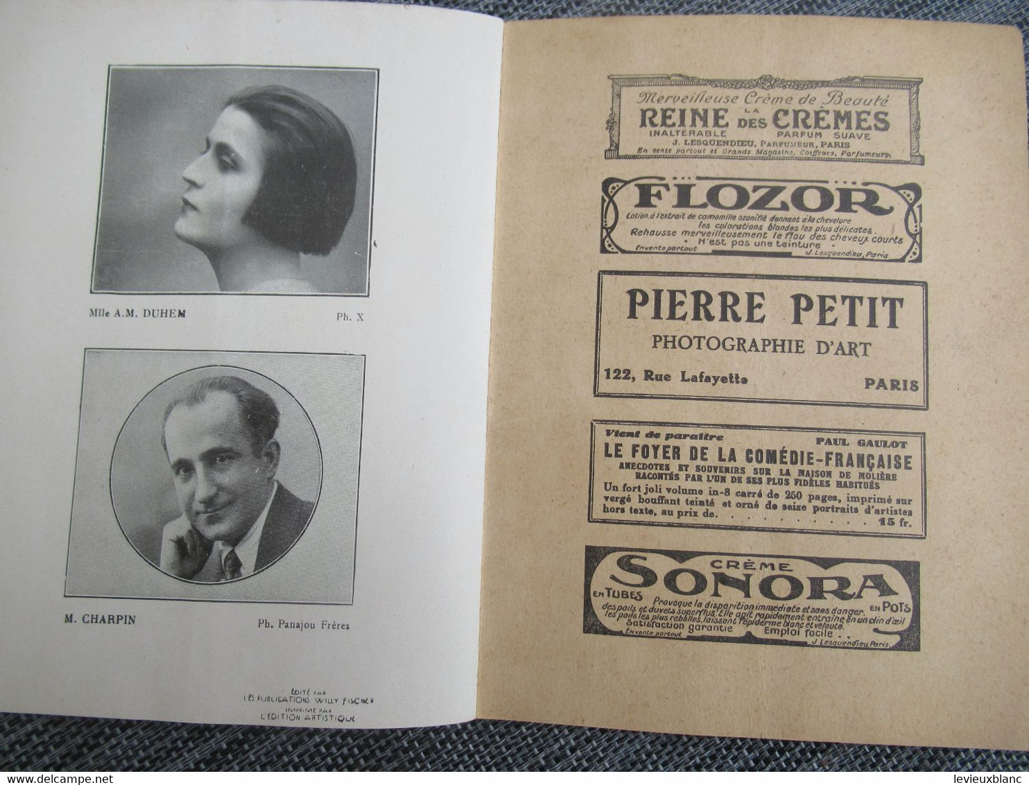 Programme ancien de théâtre/Odéon/Un Client sérieux/La Marche indienne/Courteline/Franc-Nohain/ 1927    PROG296