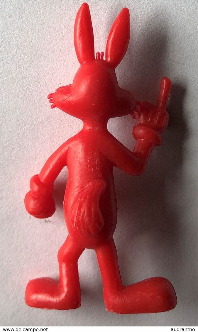 Mini Figurine Monochrome En Plastique Vintage 1967 BUGS BUNNY Looney Tunes - Figurine In Plastica