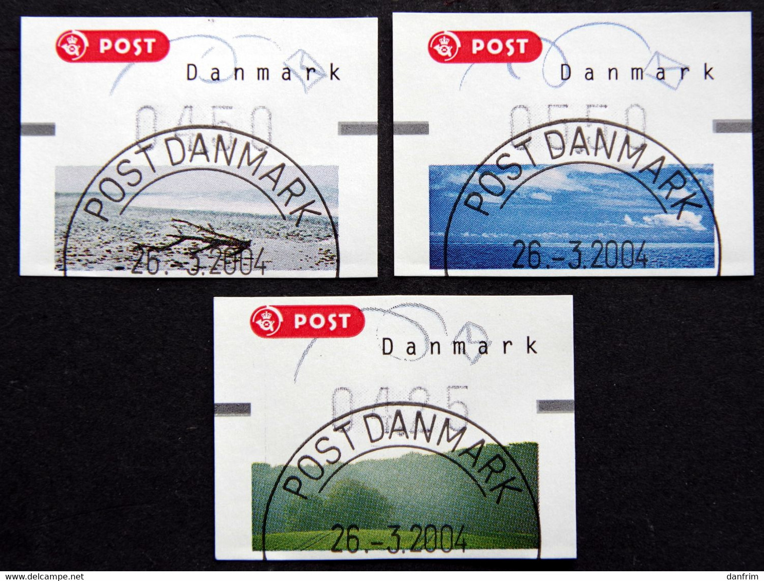 Denmark 2004  ATM/Frama Labels  MiNr.23-25  (o)  ( Lot  A 1 ) - Machine Labels [ATM]