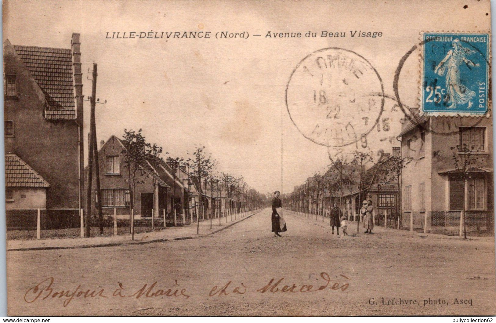 CPA -     LOMME    -    Avenue Du Beau Visage - Lomme