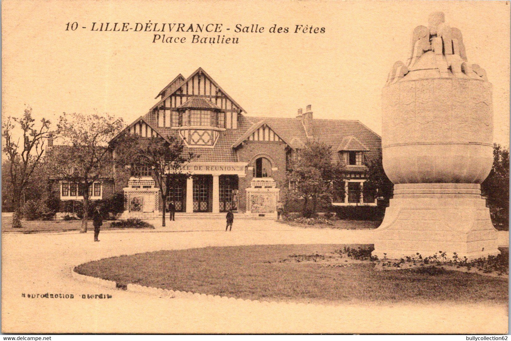 CPA -     LOMME    -    Salle Des Fetes, Place Baulieu - Lomme