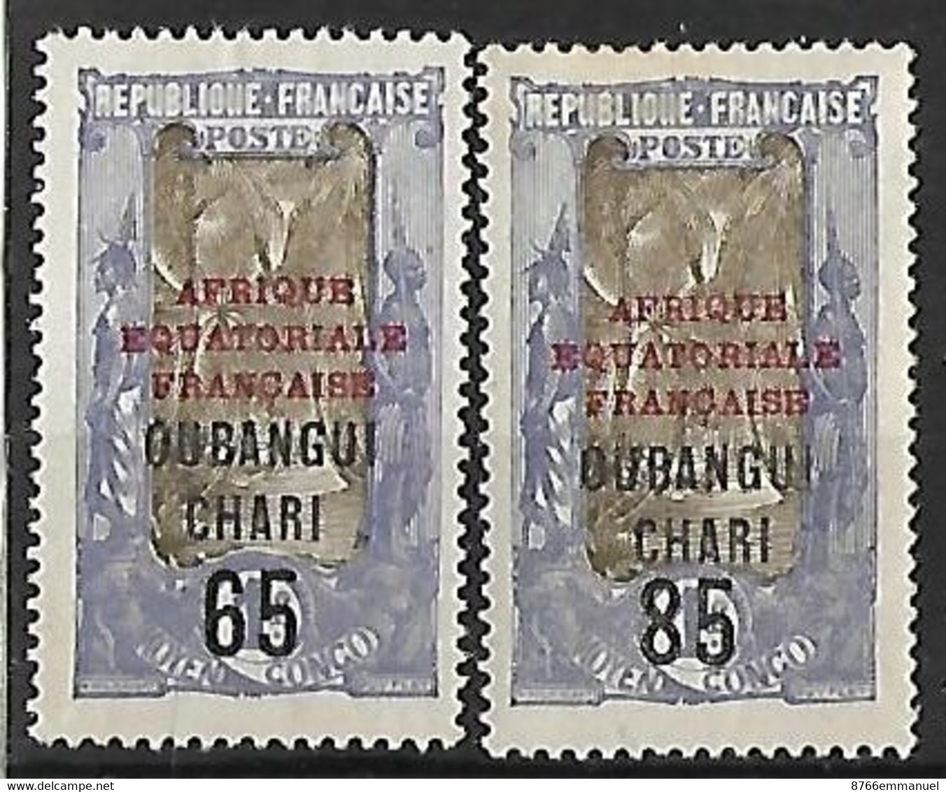 OUBANGUI N°67 ET 68 NSG - Unused Stamps