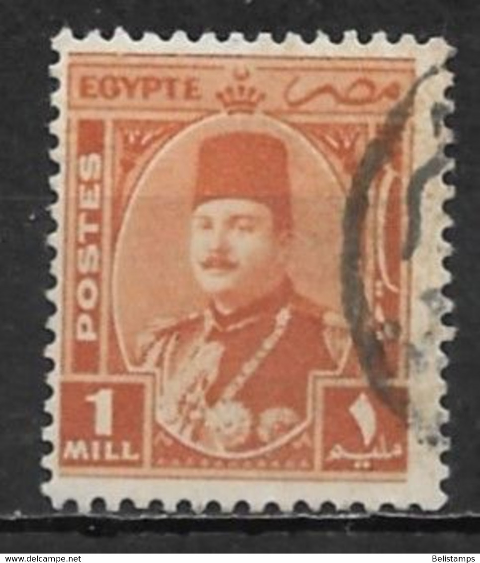 Egypt 1945. Scott #242 (U) King Farouk - Usados