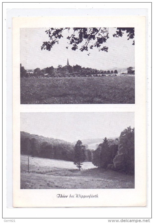 5272 WIPPERFÜRTH - THIER, 2-teilige Panorama-Karte - Wipperfürth