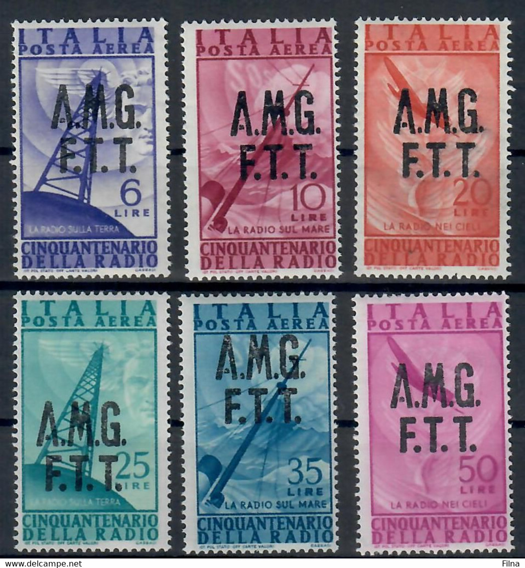 ITALIA - TRIESTE ZONA  A - AMG FTT - 1947 - POSTA  AEREA SERIE COMPLETA - MH/* - Poste Aérienne